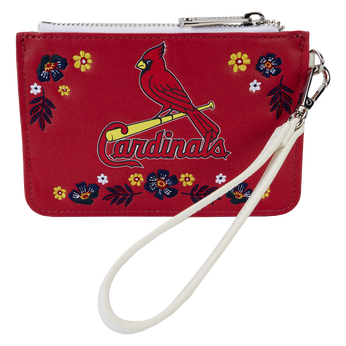 MLB St. Louis Cardinals Floral Card Holder Wristlet Clutch, Image 1