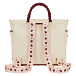 Loungefly Cream & Red Floral Convertible Backpack and Tote Crossbody Bag, , hi-res view 5