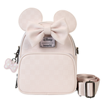 Minnie Mouse Checkered Texture Convertible Mini Backpack & Crossbody Bag, , hi-res view 1