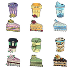 Disney Princess Cake & Drink Mystery Box Enamel Pin Set, , hi-res view 1