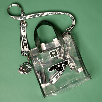 NFL New York Jets Clear Convertible Backpack & Tote Crossbody Stadium Bag, Image 2