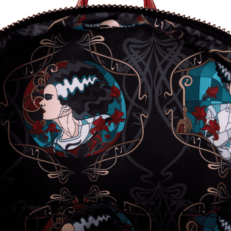 Universal Monsters The Bride Of Frankenstein Stained Glass Mini Backpack, , hi-res view 7