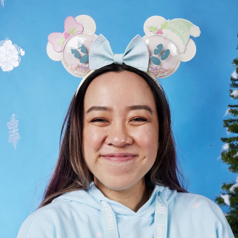 Mickey & Minnie Pastel Snowman Ear Headband, , hi-res view 2
