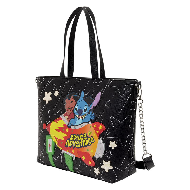 Lilo & Stitch Space Adventure Glow Tote Crossbody Bag with Coin Bag, , hi-res view 4