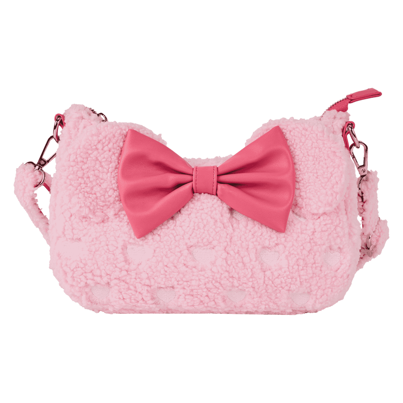 Minnie Mouse Exclusive Hearts Strawberry Scented Sherpa Crossbody Bag, , hi-res view 1