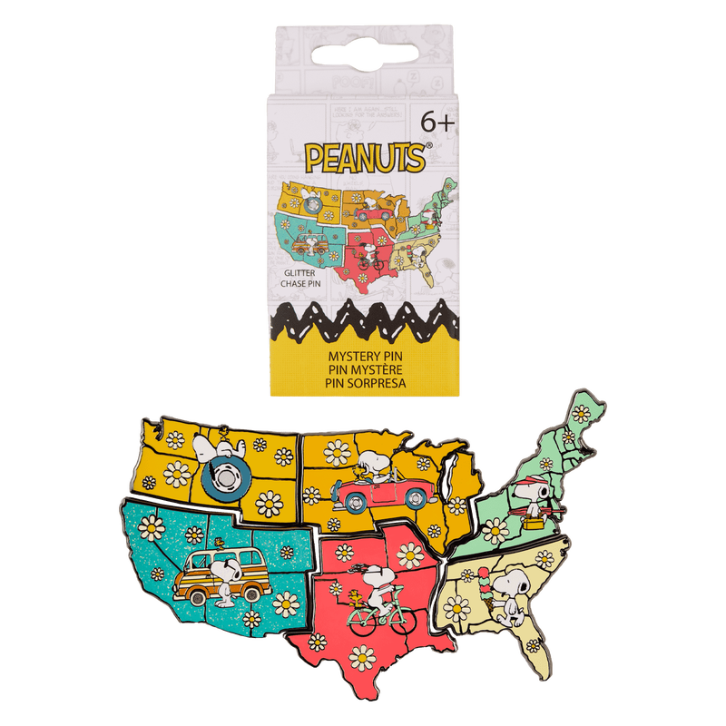 Peanuts Snoopy Road Trip Map Mystery Box Pin, , hi-res view 1