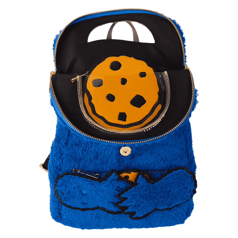 Sesame Street Cookie Monster Plush Cosplay Mini Backpack With Coin Bag, , hi-res view 5