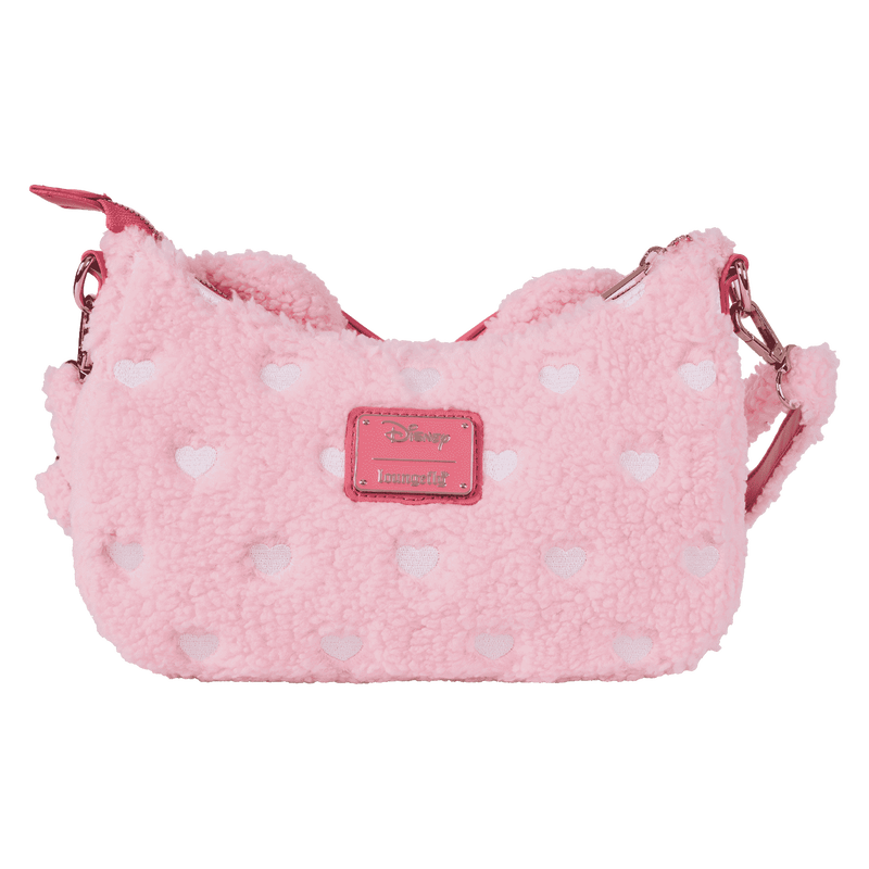 Minnie Mouse Exclusive Hearts Strawberry Scented Sherpa Crossbody Bag, , hi-res view 5