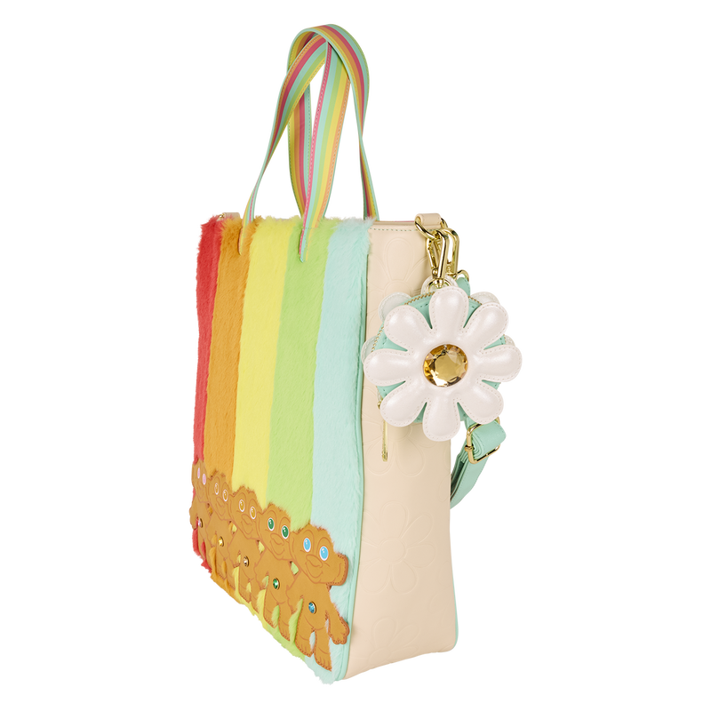 Classic Trolls Plush Glitter Tote Crossbody Bag with Coin Bag, , hi-res view 4