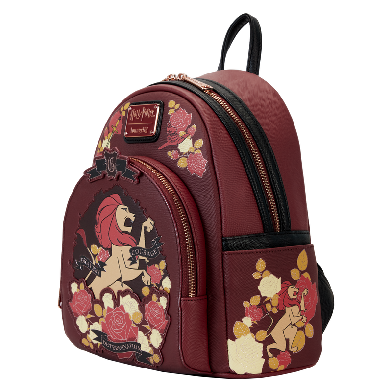 Harry Potter Gryffindor House Floral Tattoo Mini Backpack, , hi-res view 4