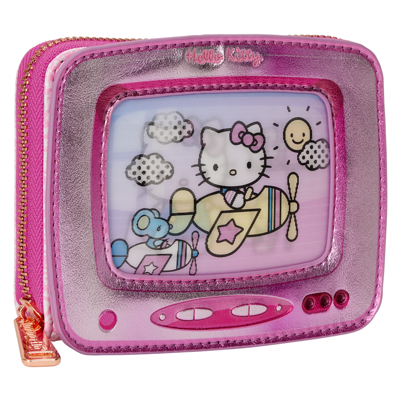 Sanrio Exclusive Hello Kitty Vintage TV Lenticular Zip Around Wallet, , hi-res view 4