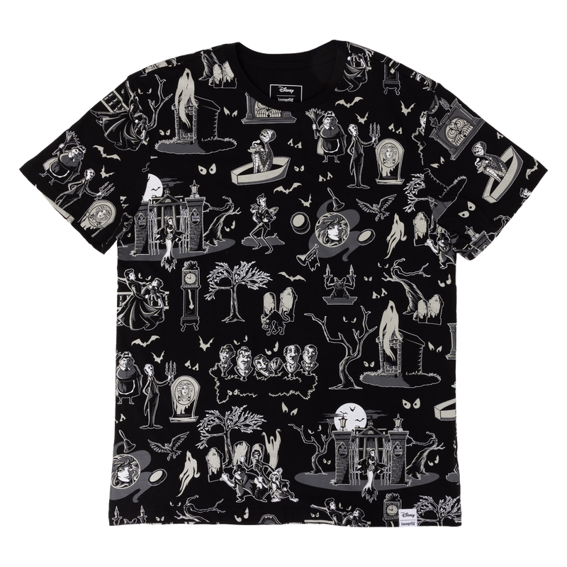 The Haunted Mansion All-Over Print Glow Unisex Tee, , hi-res view 3