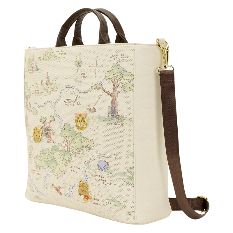 Winnie the Pooh Hundred Acre Wood Tote Pin Trader Crossbody Bag, , hi-res view 4
