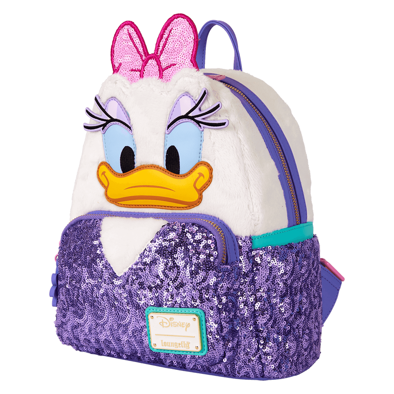 Daisy Duck 85th Anniversary Sequin Plush Cosplay Mini Backpack, , hi-res view 3