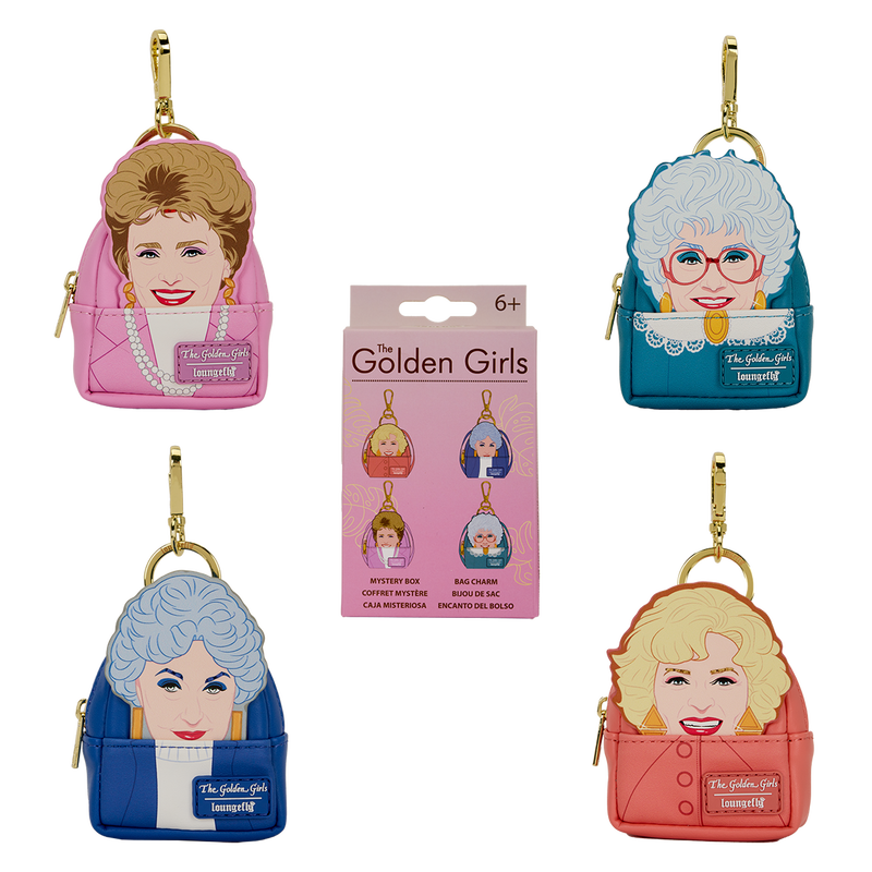 ABC GOLDEN GIRLS MYSTERY MINI BACKPACK BAG CHARMS EACHES - LOUNGEFLY, , hi-res view 1
