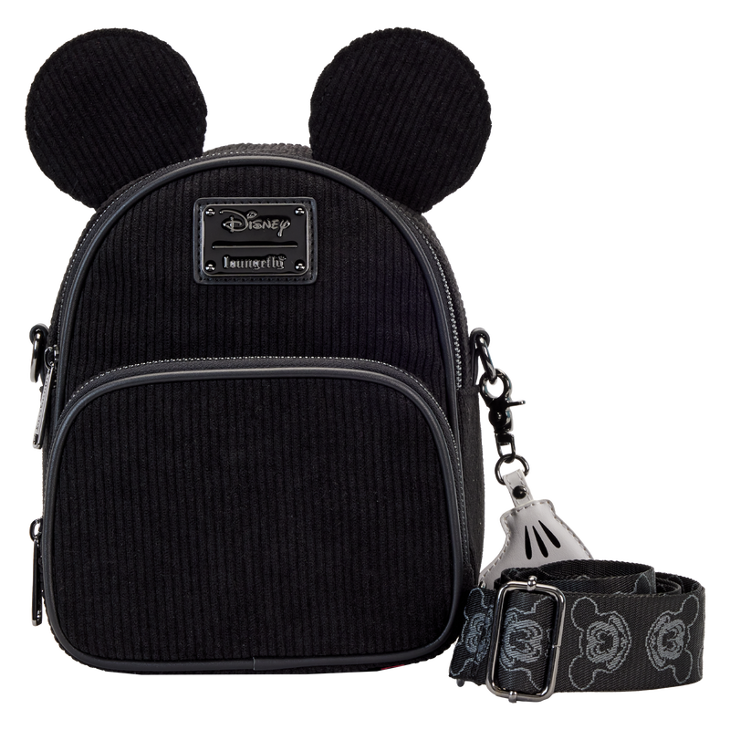 Disney100 Mickey Mouse Classic Corduroy Convertible Mini Backpack & Crossbody Bag, , hi-res view 1