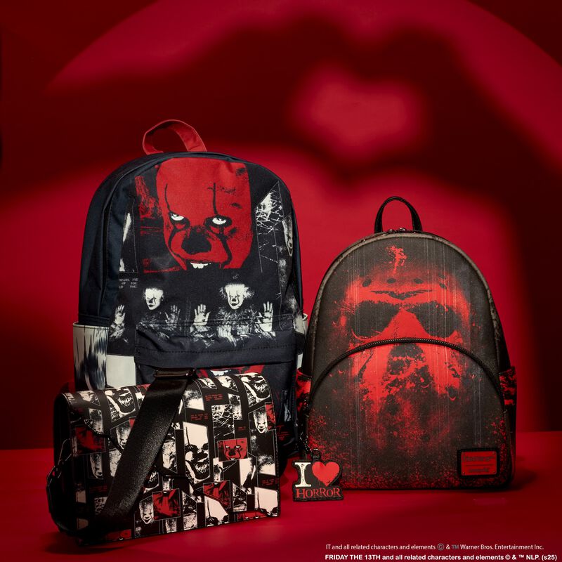 I Heart Horror It Pennywise Glow Full-Size Backpack, , hi-res view 3