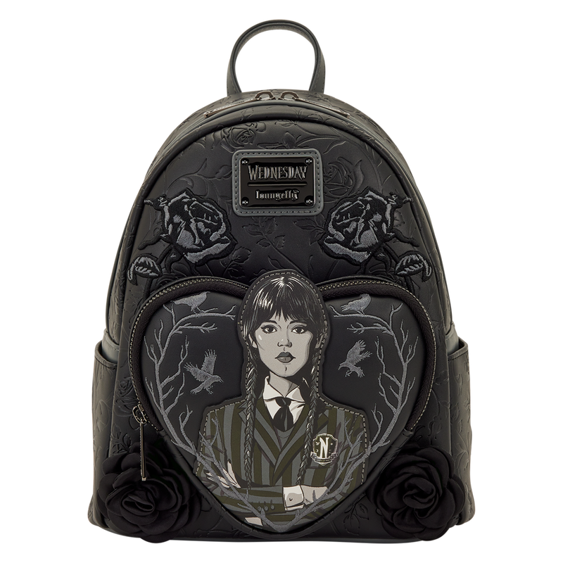 Wednesday Black Roses Mini Backpack, , hi-res view 1