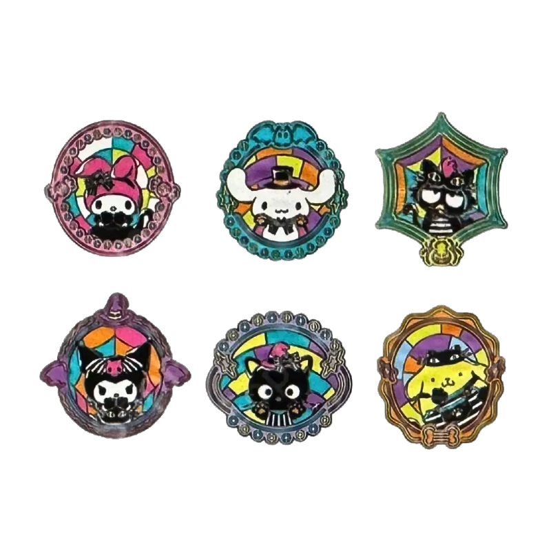 Hello Kitty & Friends Sanrio Stained Glass Halloween Blind Box Mystery Pin - Sanrio, , hi-res view 1
