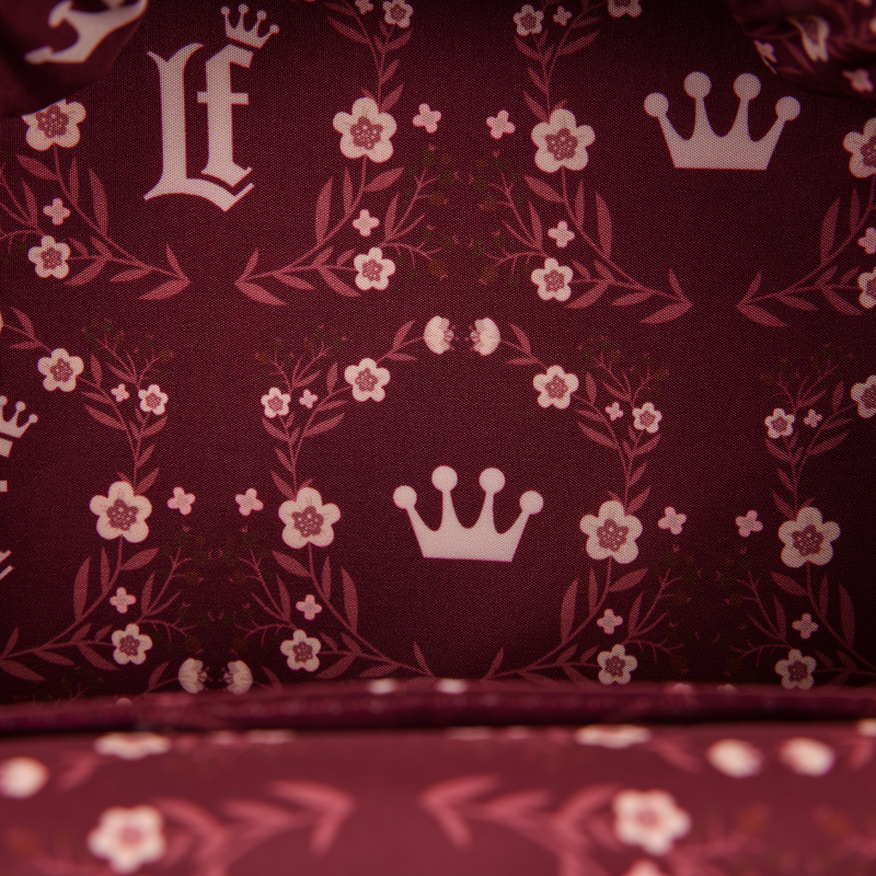 Loungefly Cream & Red Floral Convertible Mini Backpack & Crossbody Bag, , hi-res view 5