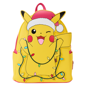 Pokémon Santa Pikachu String Lights Light Up Mini Backpack,  Pokémon Santa Pikachu String Lights Light Up Mini Backpack, Image 1