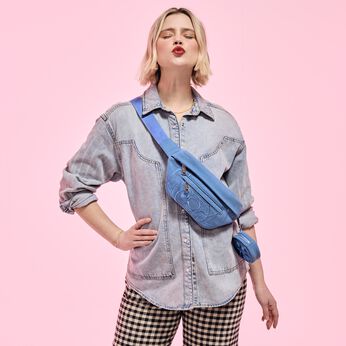 Stitch Ohana Canvas Convertible Belt Bag with Coin Bag LFlifestyle1 Stitch Ohana Canvas Convertible Belt Bag with Coin Bag, Image 2