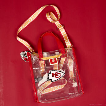 NFL Kansas City Chiefs Clear Convertible Backpack & Tote Crossbody Stadium Bag, Image 2