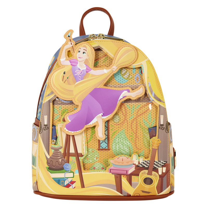 Tangled Rapunzel Glow Pin Trader Mini Backpack, , hi-res view 5