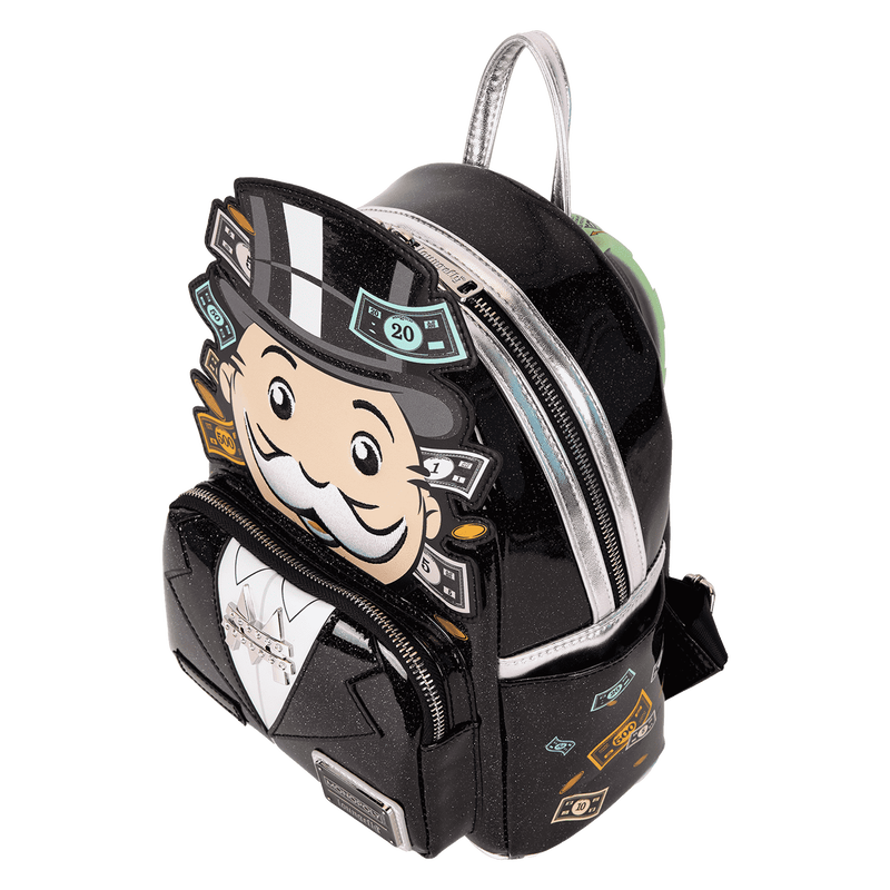 Monopoly 90th Anniversary Pennybags Glitter Cosplay Mini Backpack, , hi-res view 4