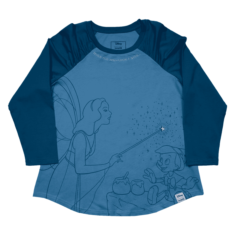 Pinocchio Blue Fairy Unisex Raglan Tee, , hi-res view 1