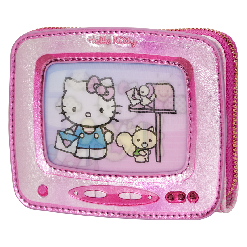 Sanrio Exclusive Hello Kitty Vintage TV Lenticular Zip Around Wallet, , hi-res view 1