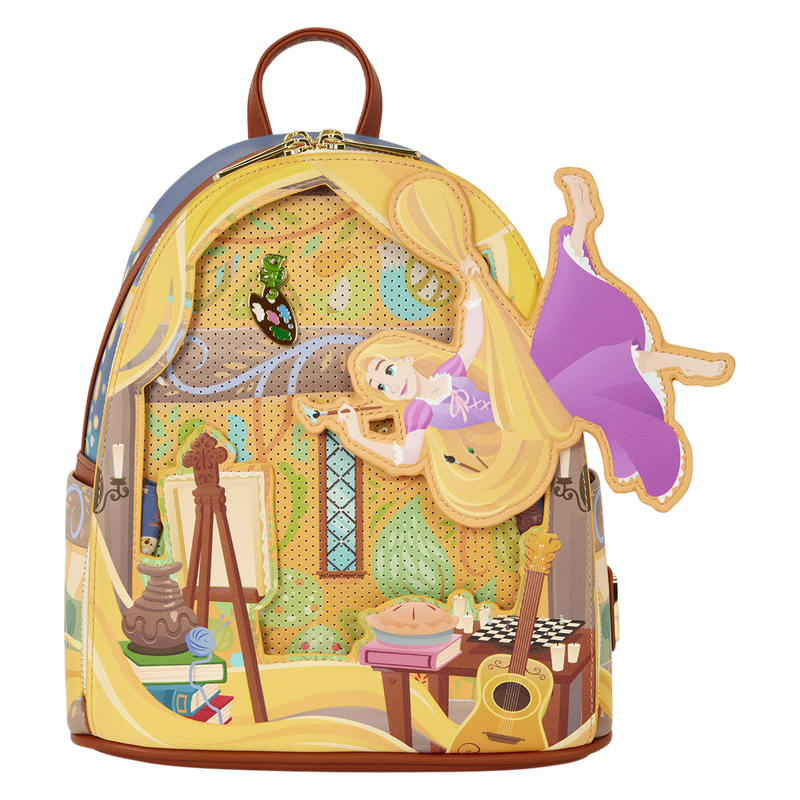 Tangled Rapunzel Glow Pin Trader Mini Backpack, , hi-res view 7