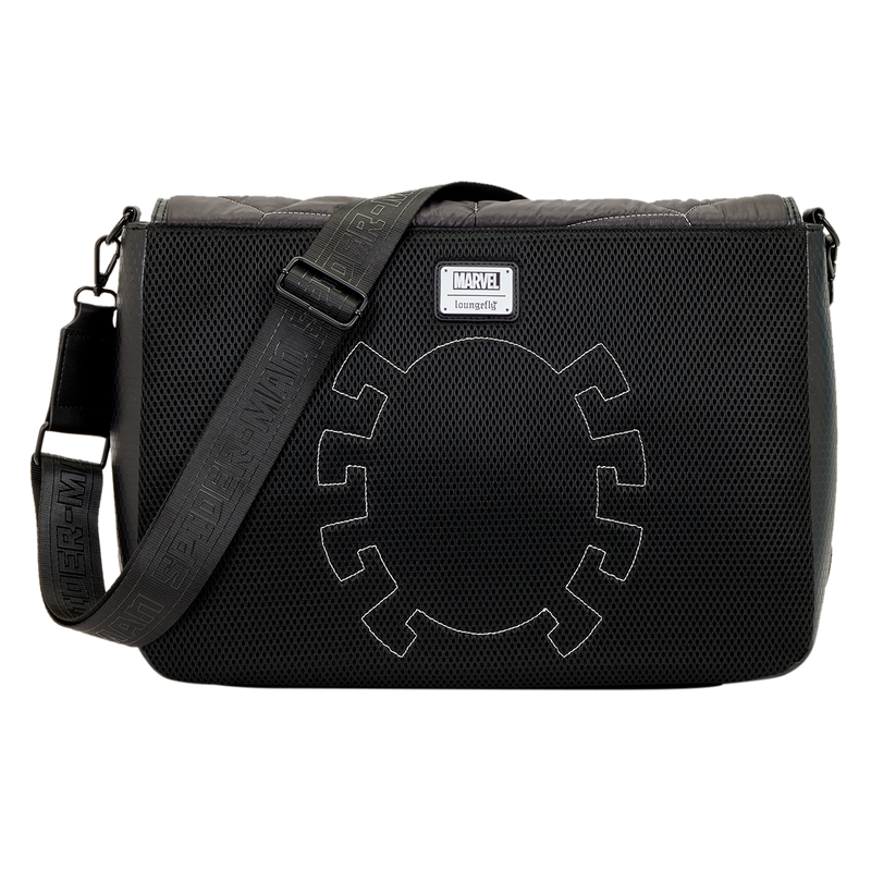 Spider-Man Black & White Suit Quilted Messenger Crossbody Bag, , hi-res view 6