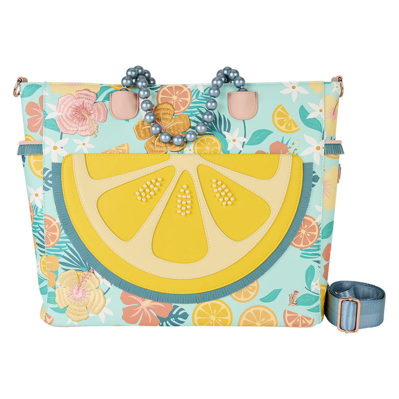 Loungefly Tropical Lemon Floral Convertible Backpack & Tote Crossbody Bag, , hi-res view 1