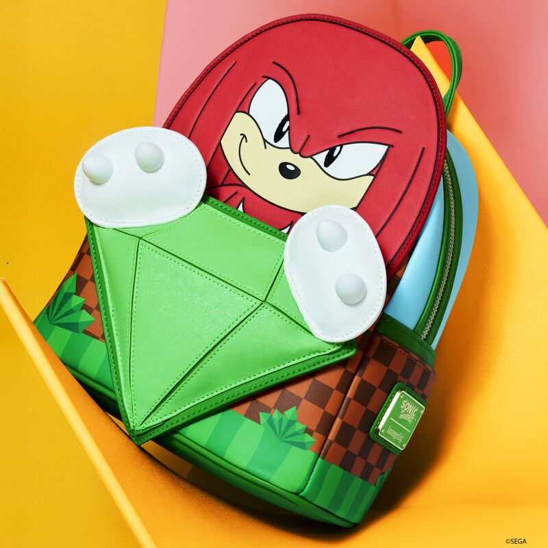 Sonic The Hedgehog Limited Edition Knuckles Emerald Glitter Mini Backpack LFlifestyle1 view 2
