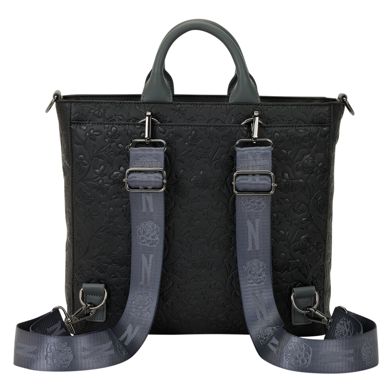 Wednesday Black Roses Convertible Backpack & Tote Crossbody Bag, , hi-res view 5