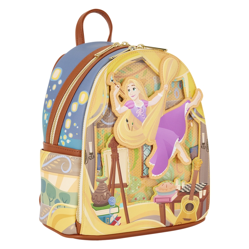 Tangled Rapunzel Glow Pin Trader Mini Backpack, , hi-res view 8