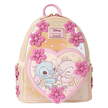 Stitch & Angel Cherry Blossom Heart Mini Backpack, Image 1