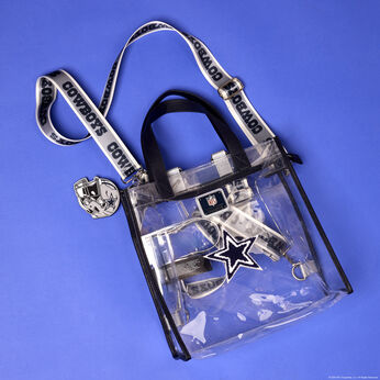 NFL Dallas Cowboys Clear Convertible Backpack & Tote Crossbody Stadium Bag, Image 2