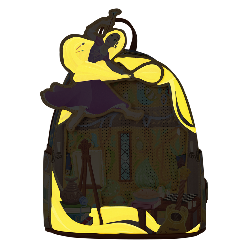 Tangled Rapunzel Glow Pin Trader Mini Backpack, , hi-res view 4