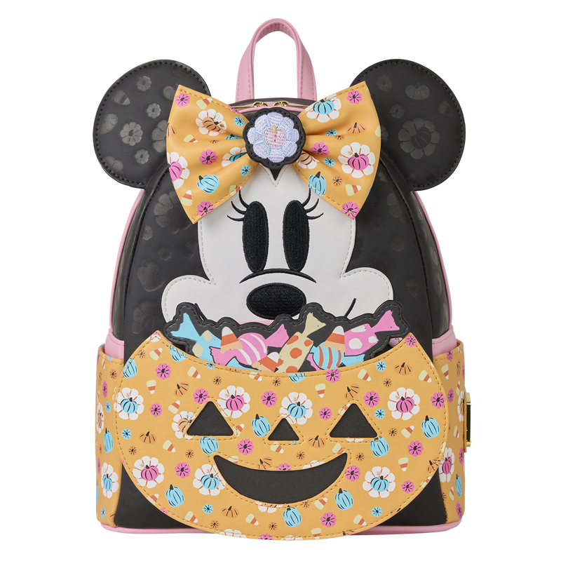 Minnie Mouse Cosplay Floral Pumpkin Glow Mini Backpack, , hi-res view 1