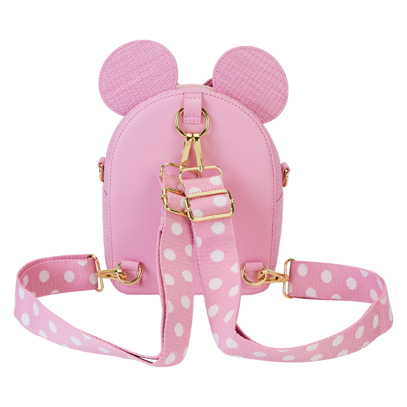 Minnie Mouse Woven Texture Convertible Mini Backpack & Crossbody Bag, , hi-res view 7