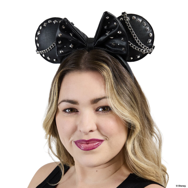 Minnie Mouse Studs & Chains Ear Headband, , hi-res view 2