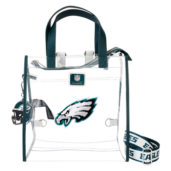 NFL Philadelphia Eagles Clear Convertible Backpack & Tote Crossbody Stadium Bag, Image 1