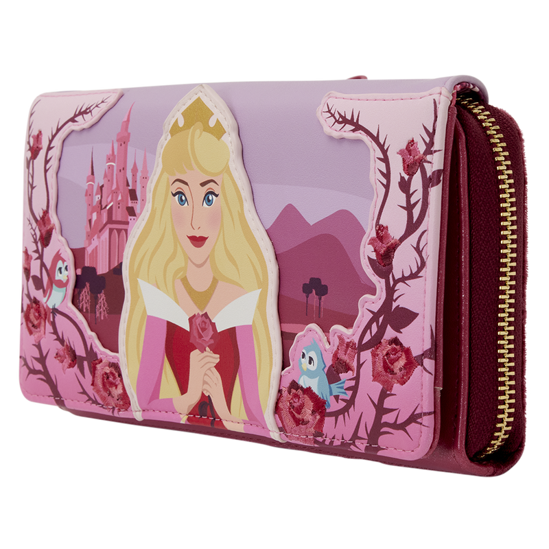 Sleeping Beauty Exclusive Princess Aurora Roses Wristlet Wallet, , hi-res view 4
