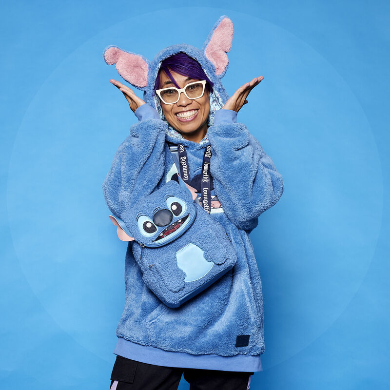 Stitch Plush Sherpa Cosplay Mini Backpack, , hi-res view 2