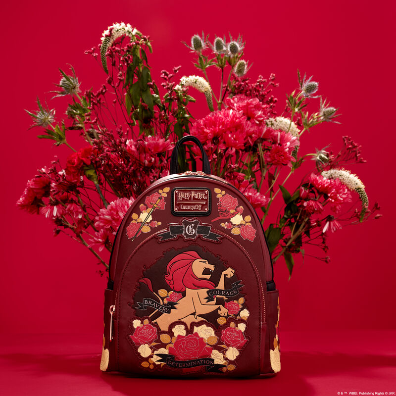 Harry Potter Gryffindor House Floral Tattoo Mini Backpack, , hi-res view 2