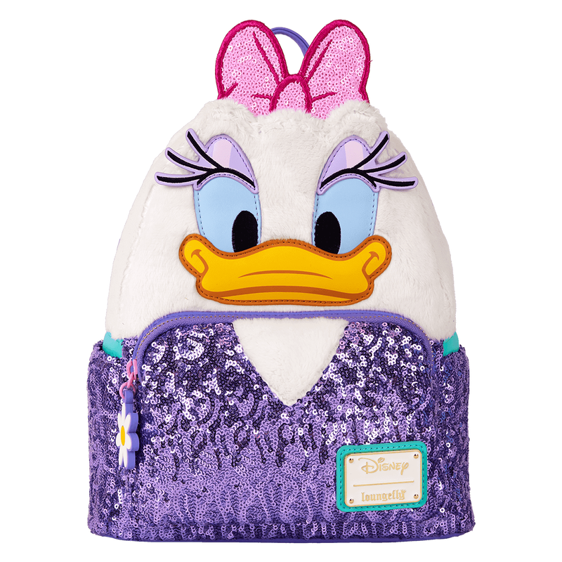 Daisy Duck 85th Anniversary Sequin Plush Cosplay Mini Backpack, , hi-res view 1