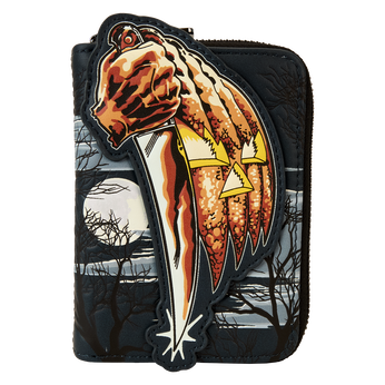 Halloween Michael Myers Jack-O'-Lantern Glow Zip Around Wallet, Image 1
