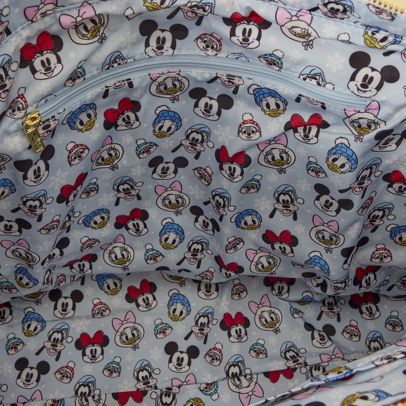 Mickey & Friends Holiday Snow Tote Crossbody Bag with Coin Bag, , hi-res view 5